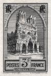 France_1930_Yvert_259c-Scott_247_unissued_in_Helio_by_Dezarrois_3f_Cathedrale_de_Reims_black_aa_ESS_detail