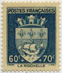 France_1942_Yvert_554-Scott_B136_Armoiries_de_La_Rochelle_b_IS
