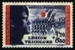 France_1942_Yvert_565a-Scott_B147_Legion_tricolore_US