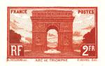 France_1928_Yvert_258a-Scott_263_unadopted_Arc_de_Triomphe_2f_red_c_AP_detail