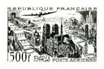 France_1949_Yvert_PA27b-Scott_C26b_unadopted_500f_Paris_black_m_AP_detail