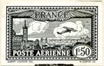France_1930_Yvert_PA6a-Scott_C6_unadopted_plane_over_Marseille_black_typo_b_AP_detail