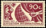 France_1936_Yvert_326a-Scott_319_unissued_red-brown_Exposition_International_Paris_typo_US