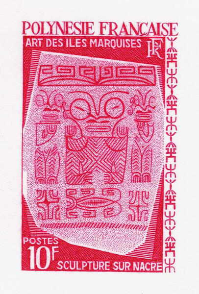 Polinesia_1968_Yvert_52-Scott_233_lilac-red_detail