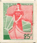 France_1959_Yvert_1216-Scott_927_1_R_green_+_red_typo_detail