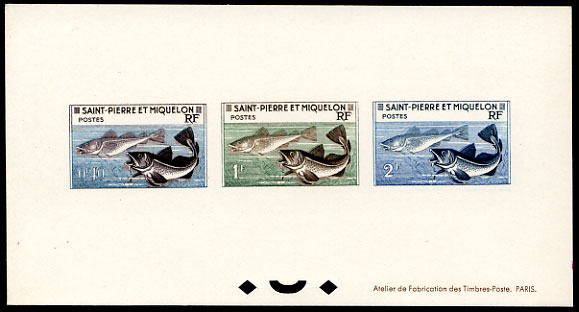 St_Pierre_1957_Yvert_353-55-Scott_351-53