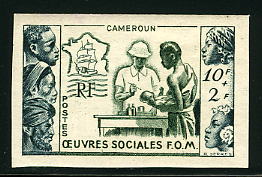 Cameroun_1950_Yvert_295-Scott_B29_multicolor